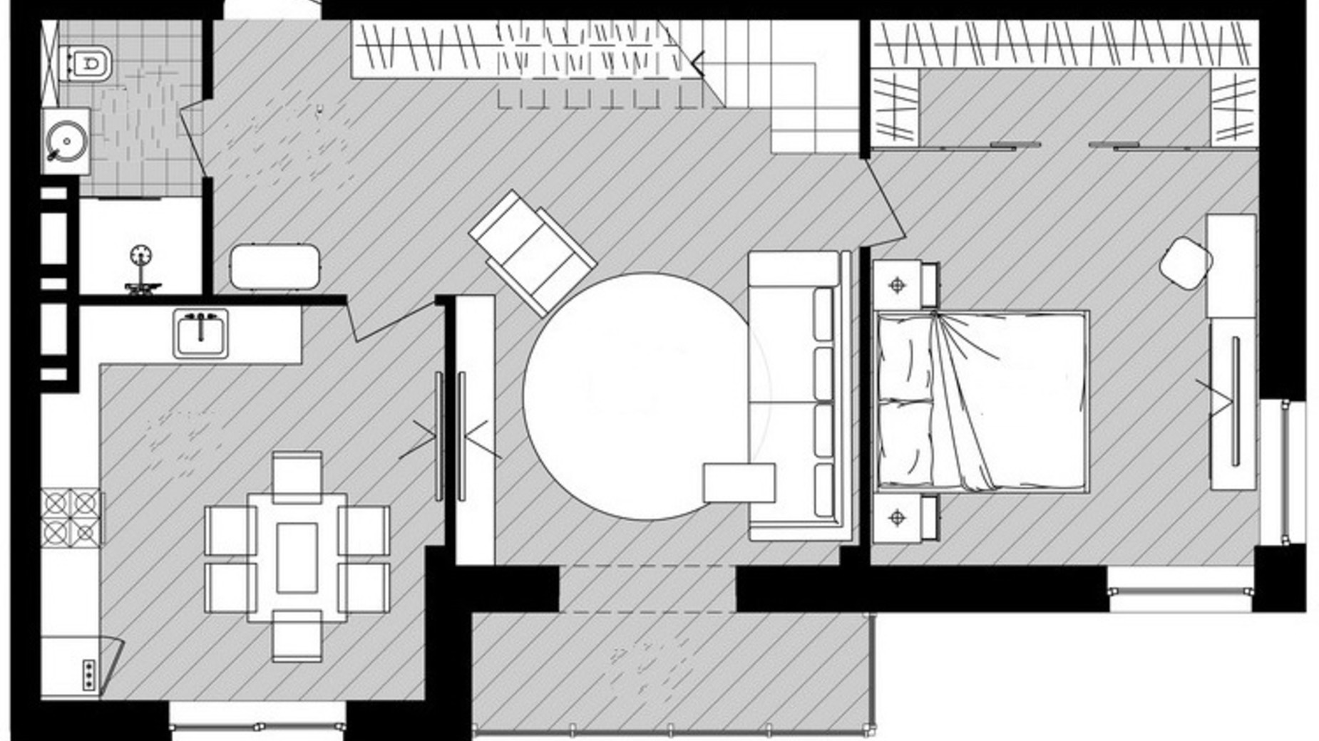 Планировка много­уровневой квартиры в ЖК Новый Град 156.28 м², фото 523192