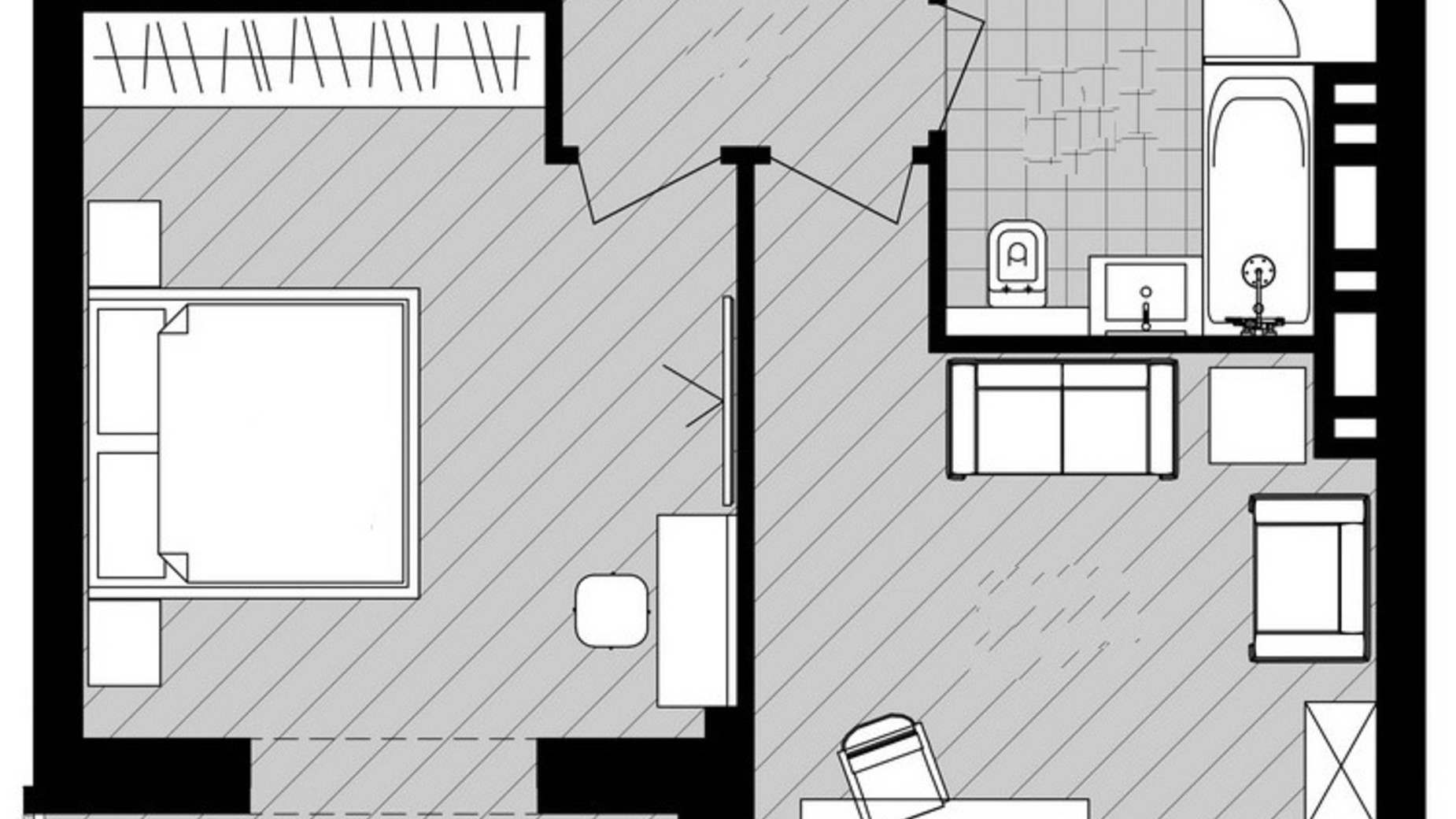 Планування багато­рівневої квартири в ЖК Новий Град 110 м², фото 523194