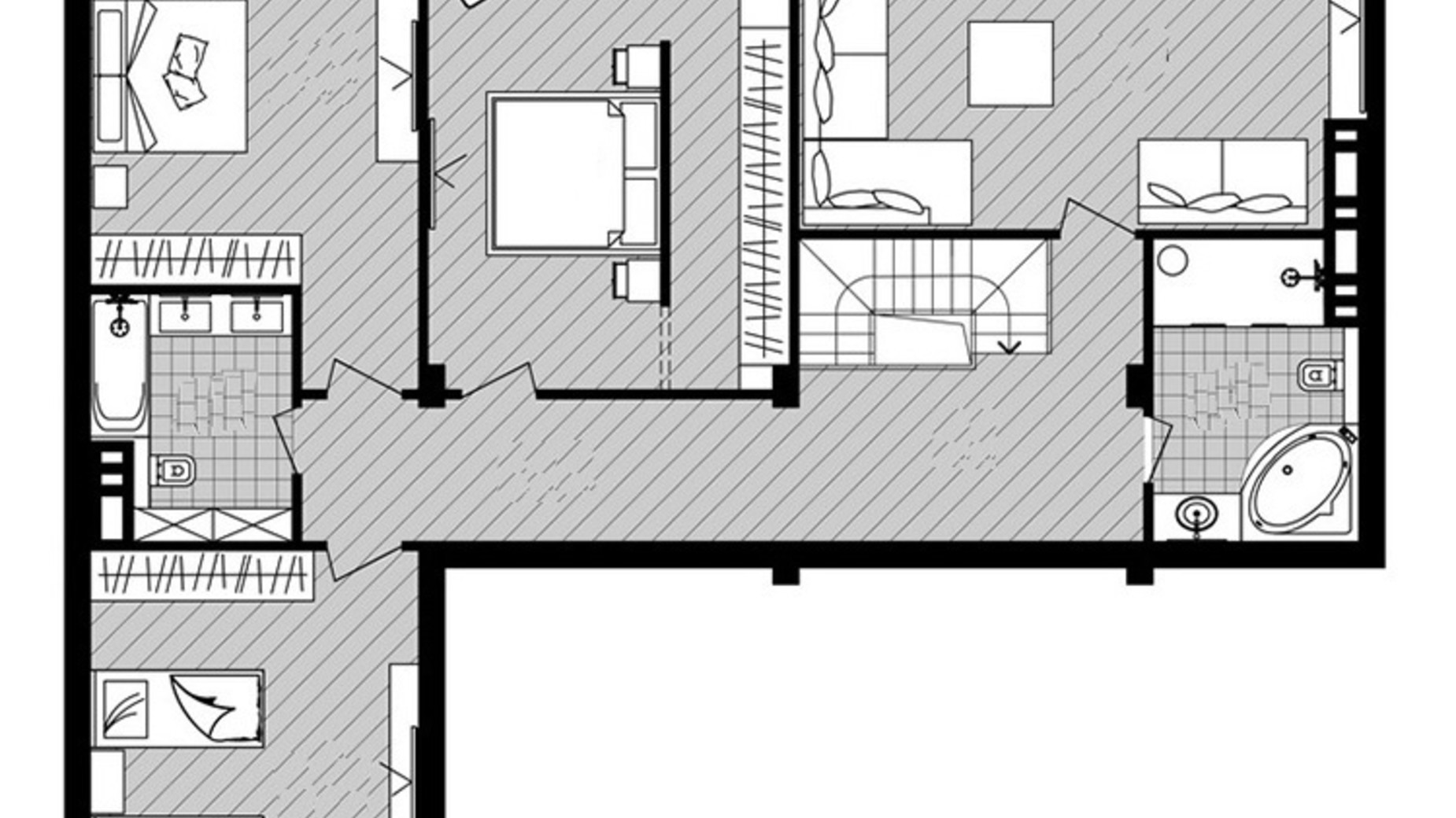 Планировка много­уровневой квартиры в ЖК Новый Град 282.1 м², фото 523202