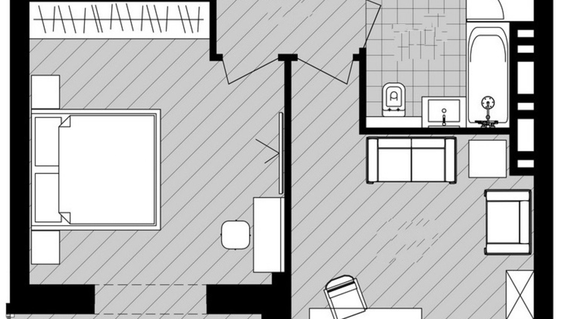 Планування багато­рівневої квартири в ЖК Новий Град 110 м², фото 523208