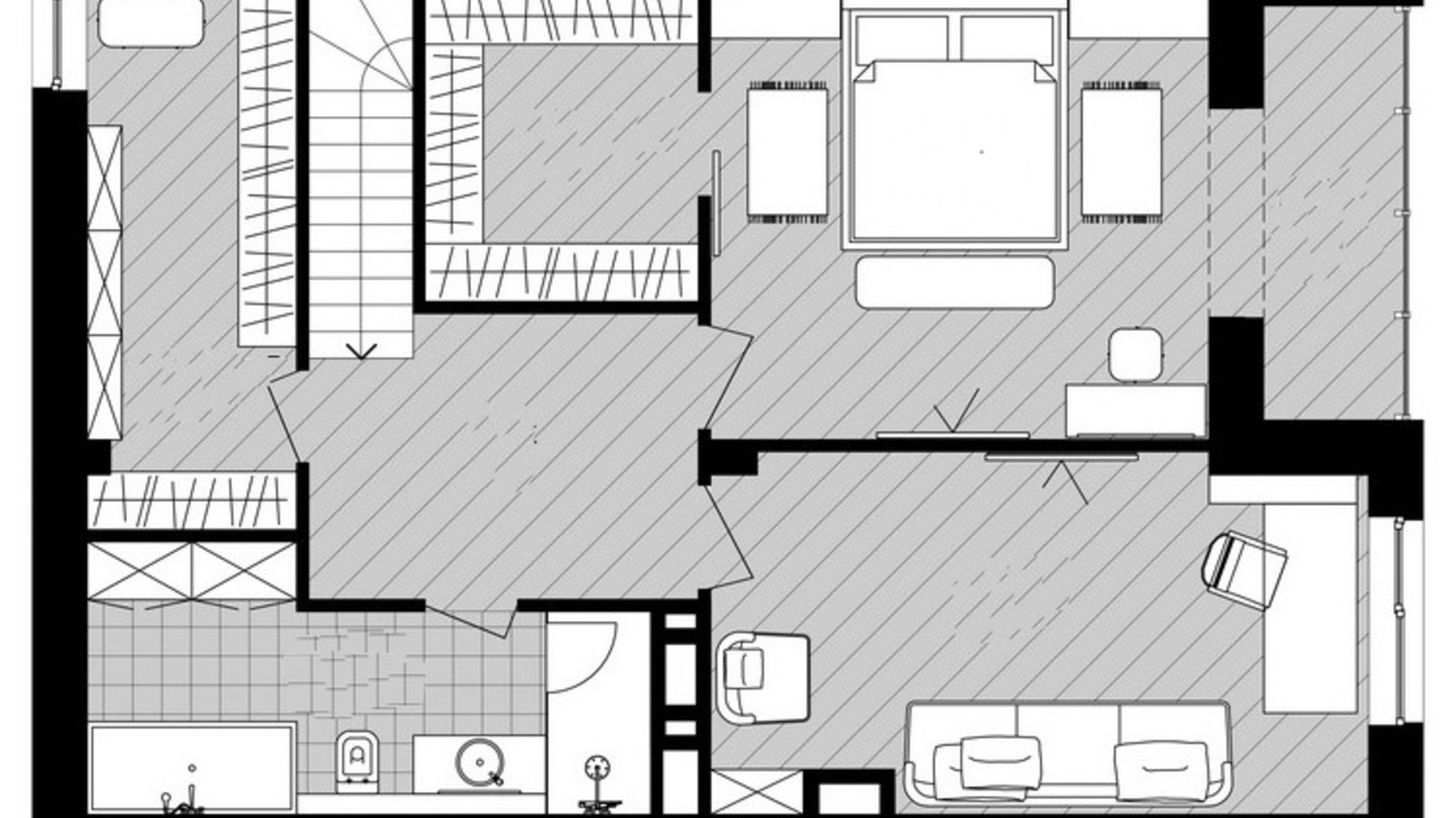 Планировка много­уровневой квартиры в ЖК Новый Град 139.73 м², фото 523209