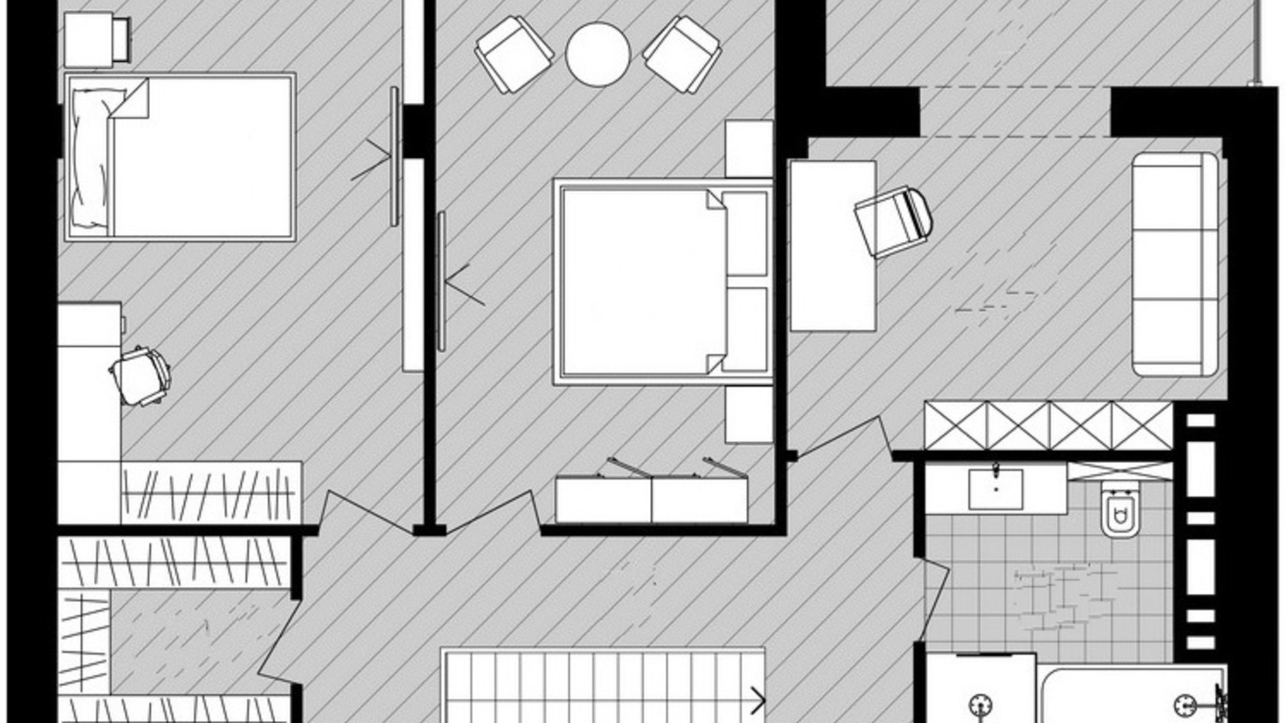 Планировка много­уровневой квартиры в ЖК Новый Град 153.49 м², фото 523210