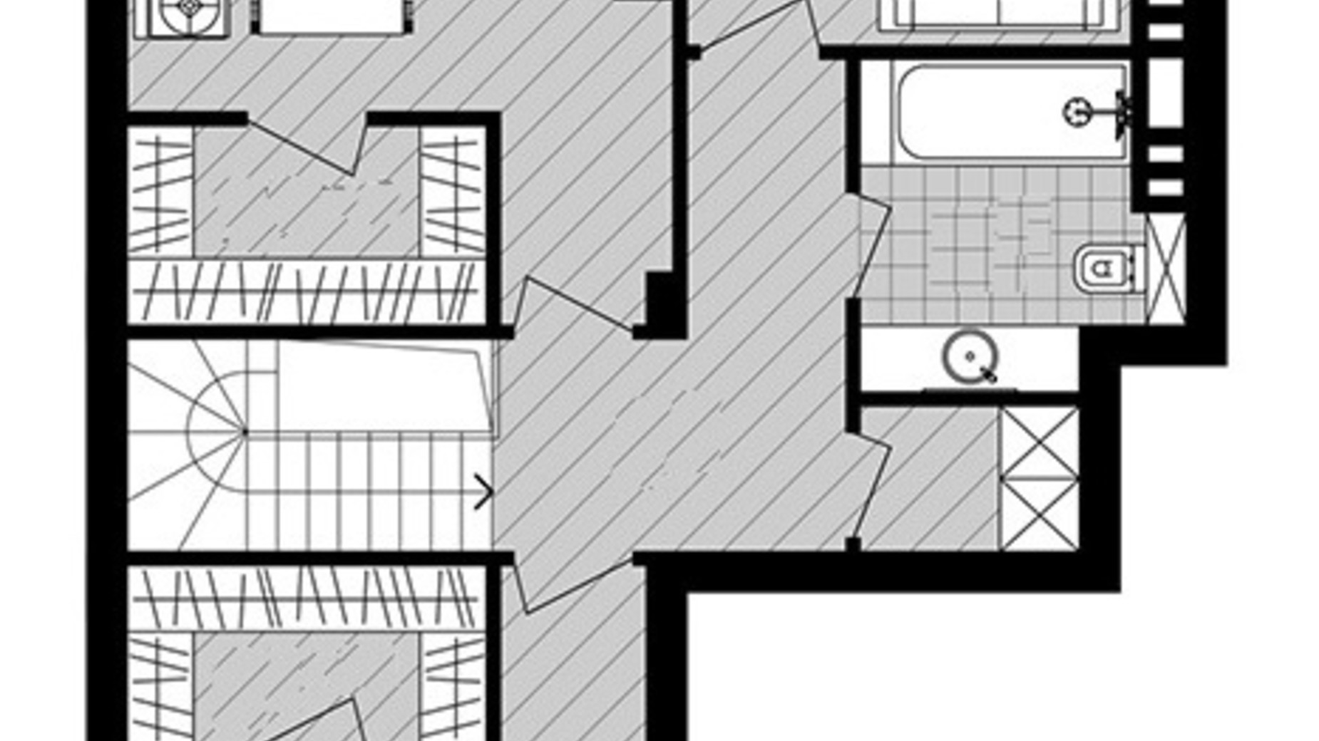 Планування багато­рівневої квартири в ЖК Новий Град 170.1 м², фото 523212