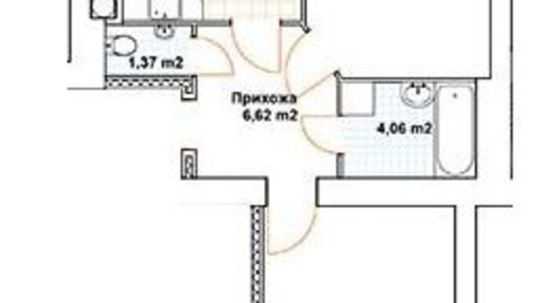 Планування 2-кімнатної квартири в ЖК Богуслава 64.9 м², фото 525976