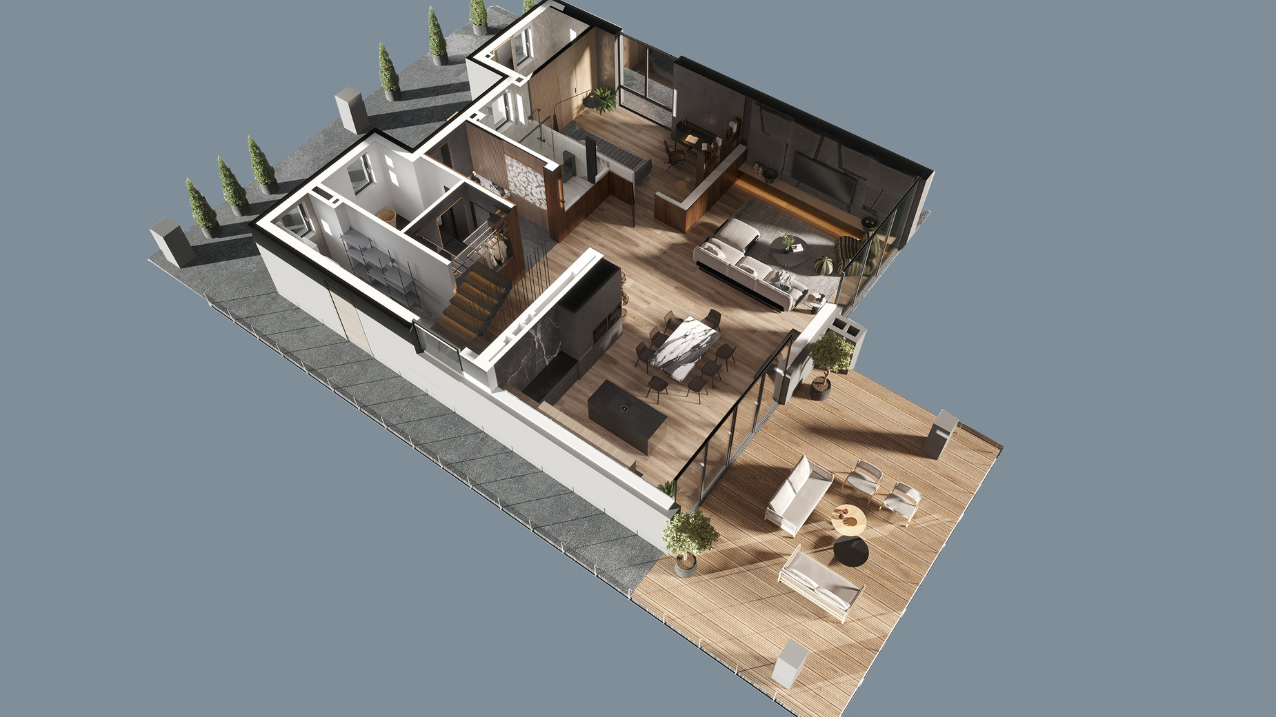 Планировка коттеджа в КГ Inwood 431.97 м², фото 535509