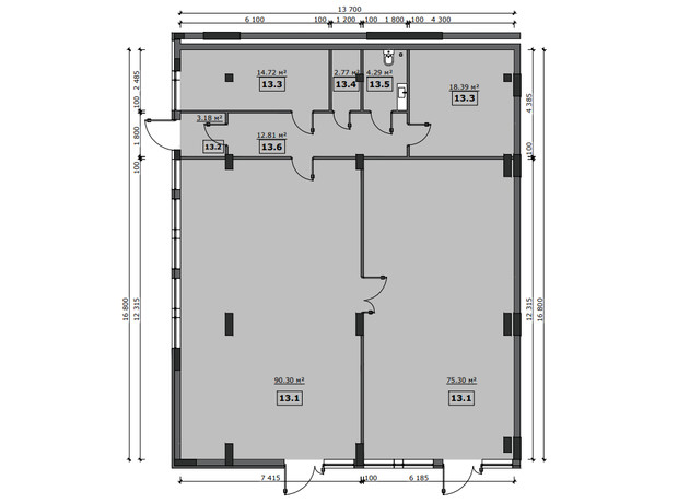 ЖК на Стрыйской: планировка помощения 221.76 м²