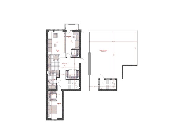 ЖК Оскар: планировка 2-комнатной квартиры 148.3 м² ЖК Оскар: планировка 2-комнатной квартиры 148.3 м²