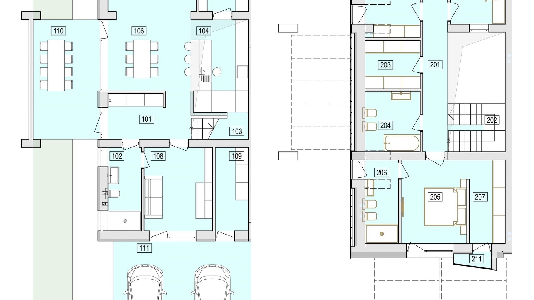 Планування дуплекса в КМ Atlant House 197 м², фото 538664