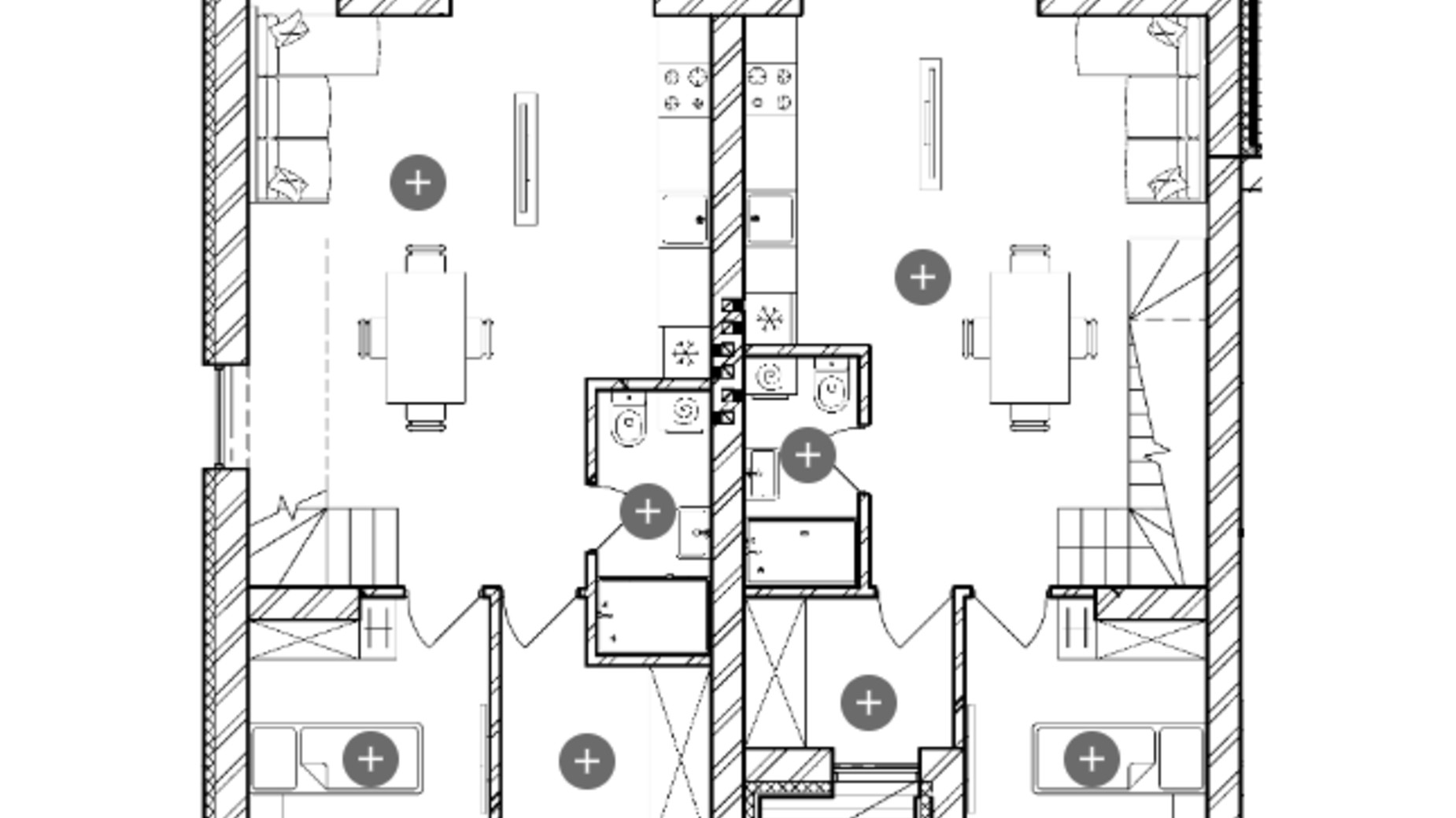 Планировка коттеджа в КГ Loft Affair 107 м², фото 538679