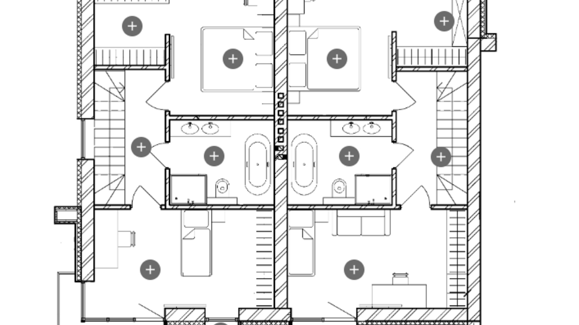 Планировка коттеджа в КГ Loft Affair 107 м², фото 538680