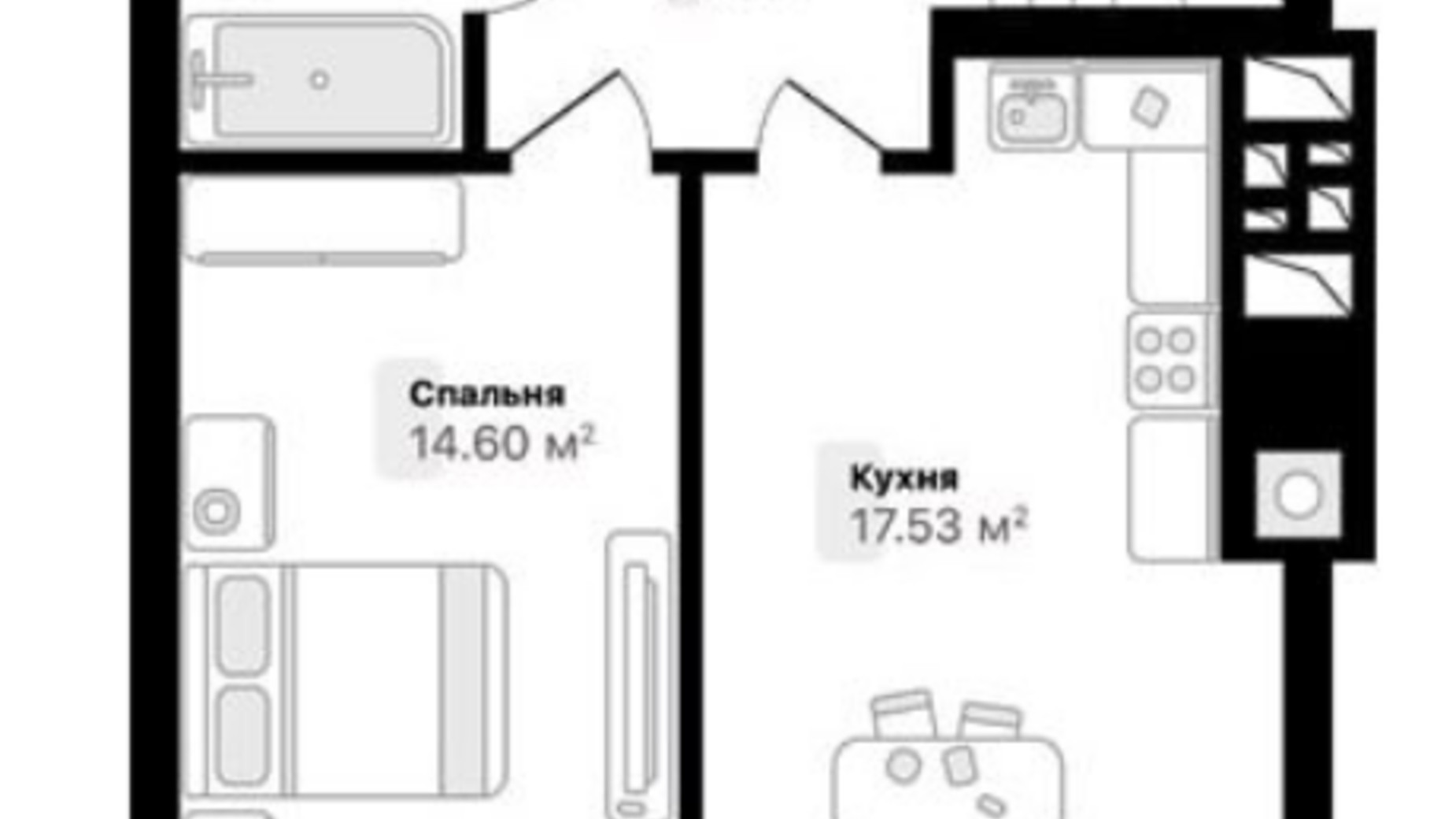 Планування багато­рівневої квартири в ЖК Auroom Sunrise 101.42 м², фото 538895