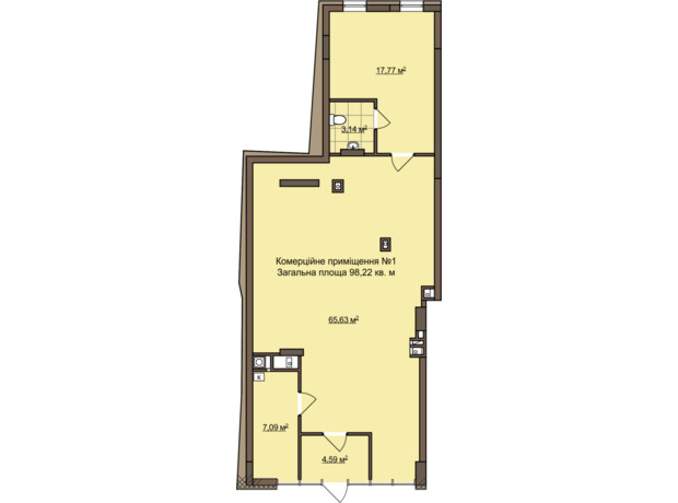 ЖК Globus Elite 2: планировка помощения 98.22 м²