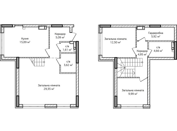 ЖК City Park 2: планування 3-кімнатної квартири 93.8 м²