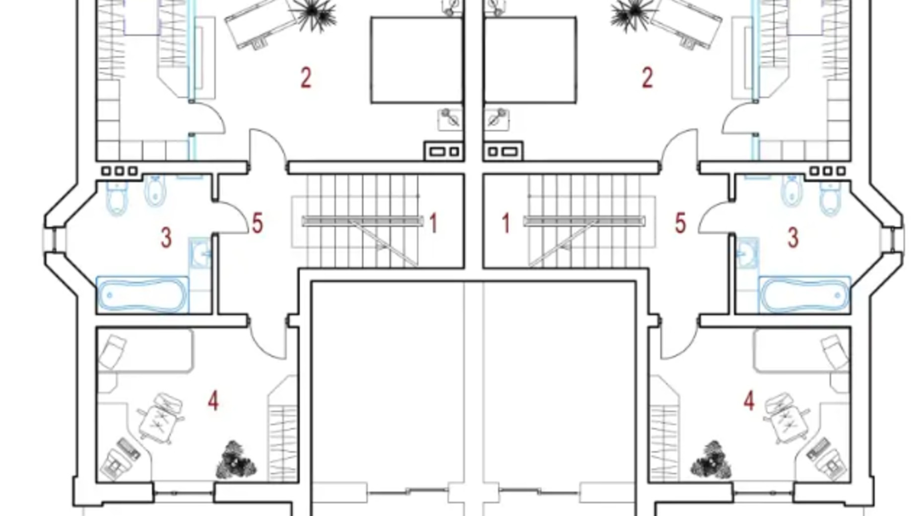 Планировка дуплекса в КГ Beverly Hills Residence 160 м², фото 540058