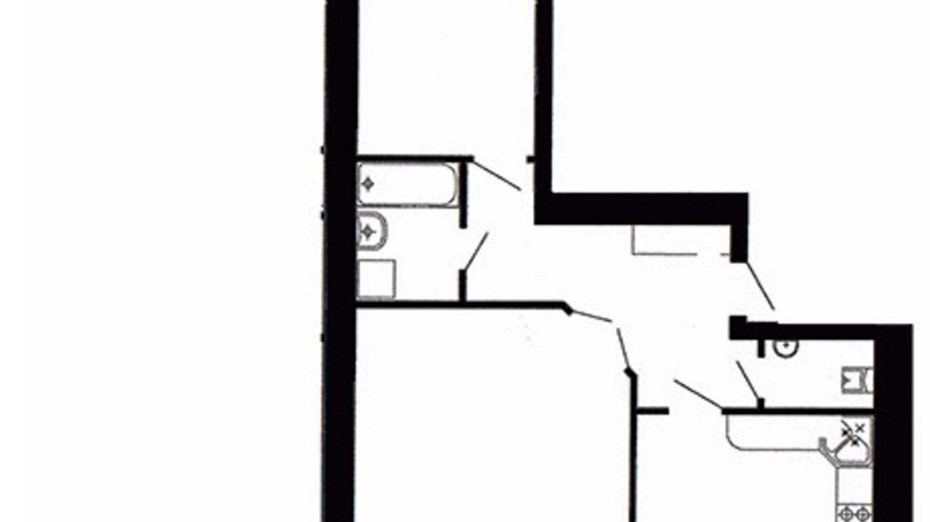 Планировка 2-комнатной квартиры в ЖК Острозький 63.84 м², фото 540843