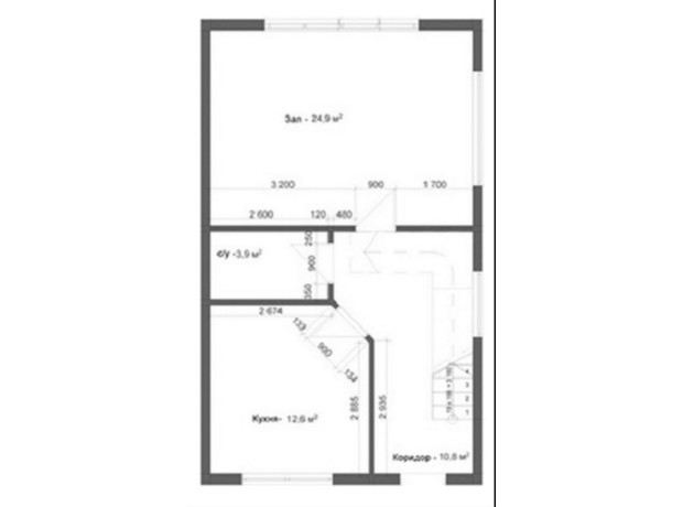 КГ Радуга: планировка 3-комнатной квартиры 125 м²