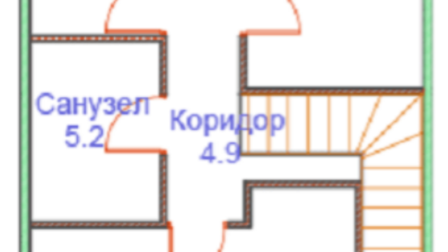 Планировка таунхауса в КГ Радуга 125 м², фото 542175