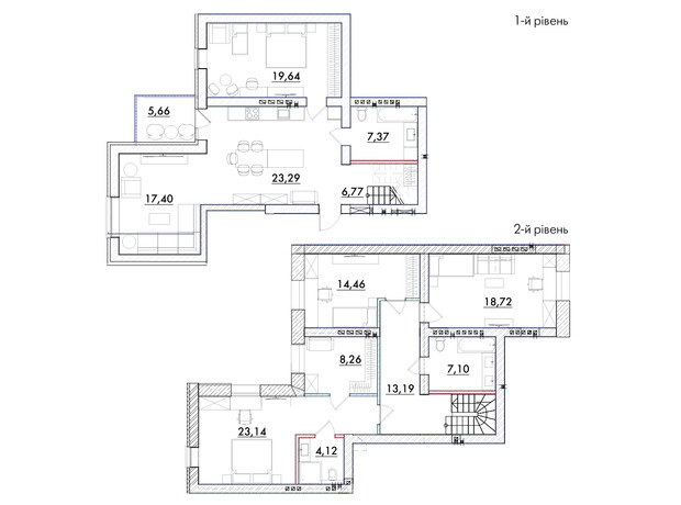 ЖК Desna Park Residence: планировка 4-комнатной квартиры 168.62 м²