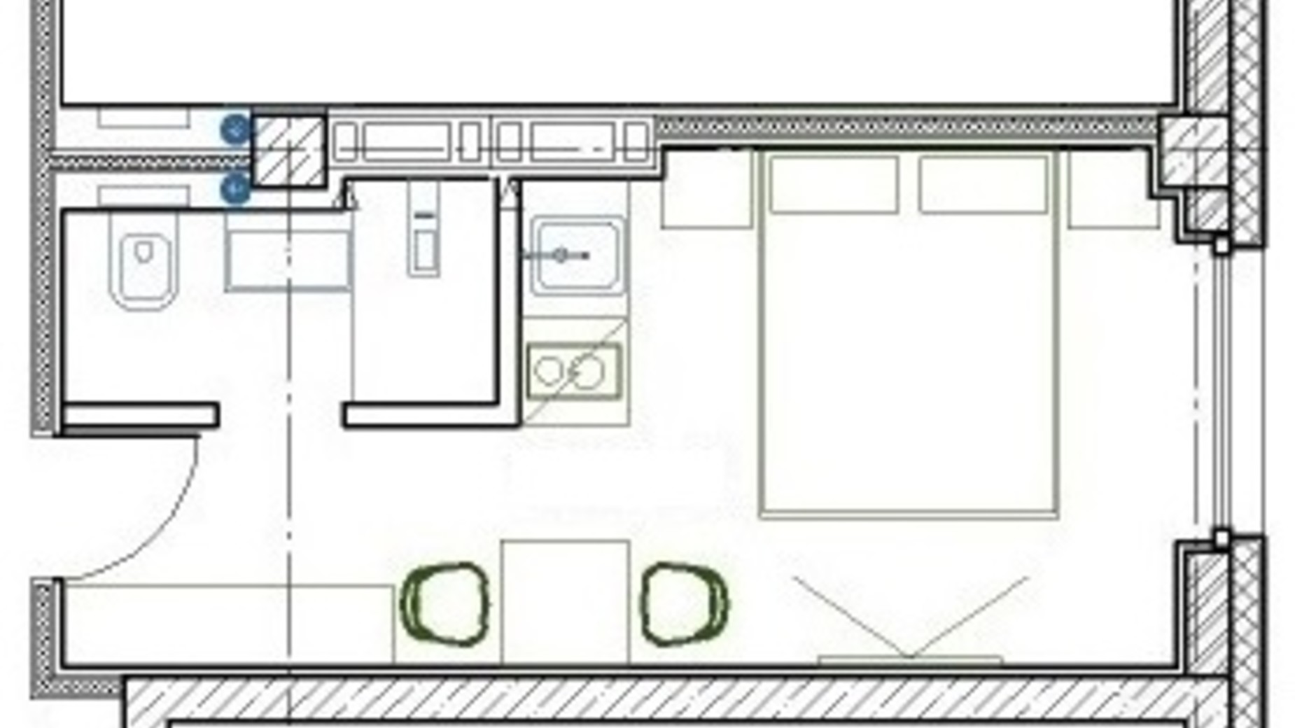 Планировка 1-комнатной квартиры в ЖК ArtHoff 19.1 м², фото 548345