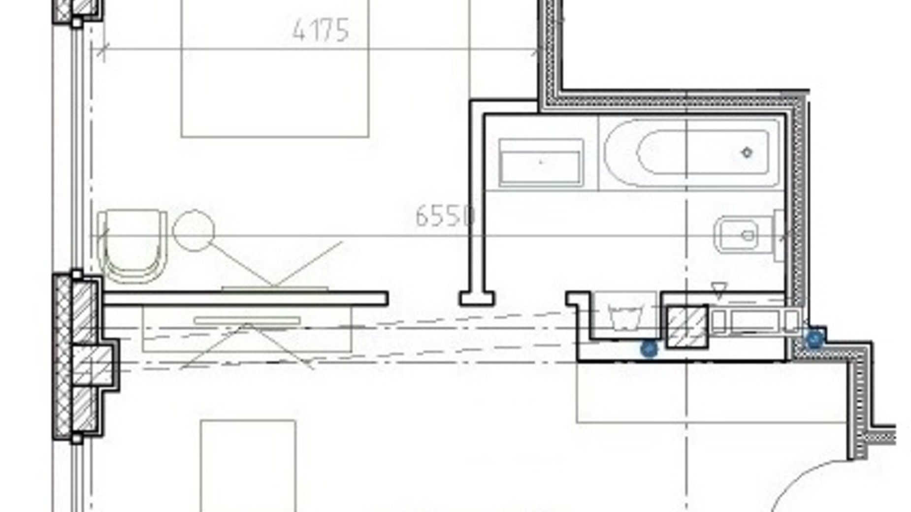 Планування 1-кімнатної квартири в ЖК ArtHoff 45.3 м², фото 548349