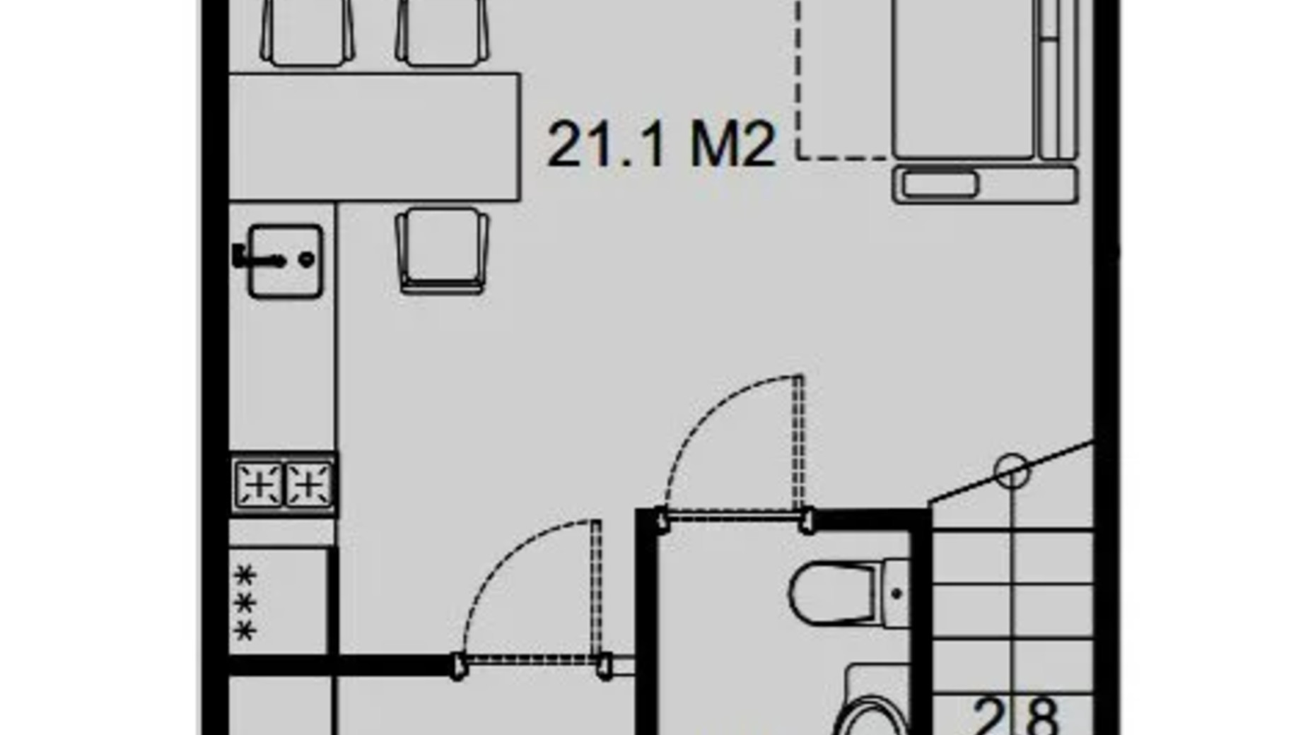 Планировка таунхауса в Таунхаус ProfiTHouse 65 м², фото 548854