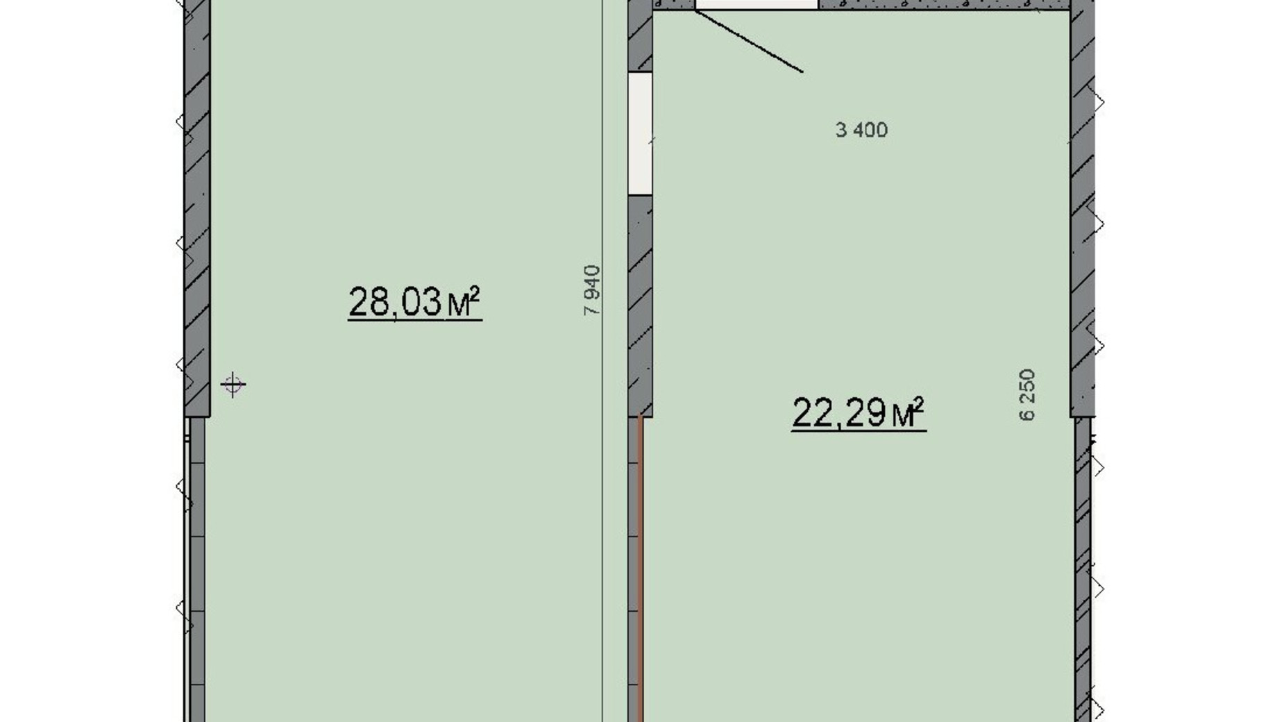 Планування торгової площі в ЖК Smart 65.04 м², фото 549672