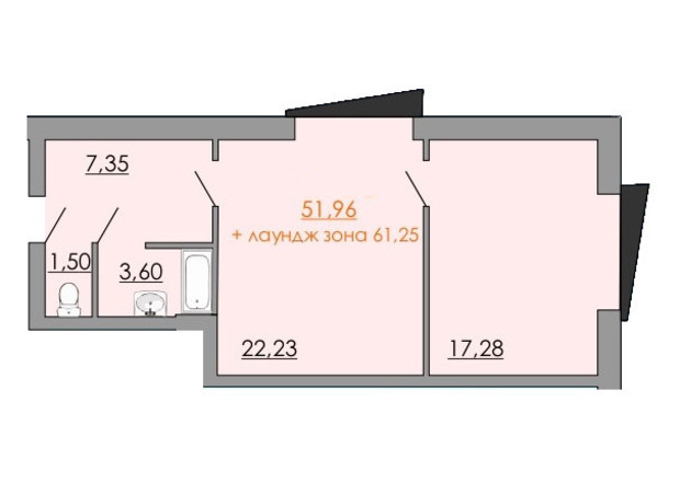 ЖК Европейский квартал: планировка 2-комнатной квартиры 72.71 м²