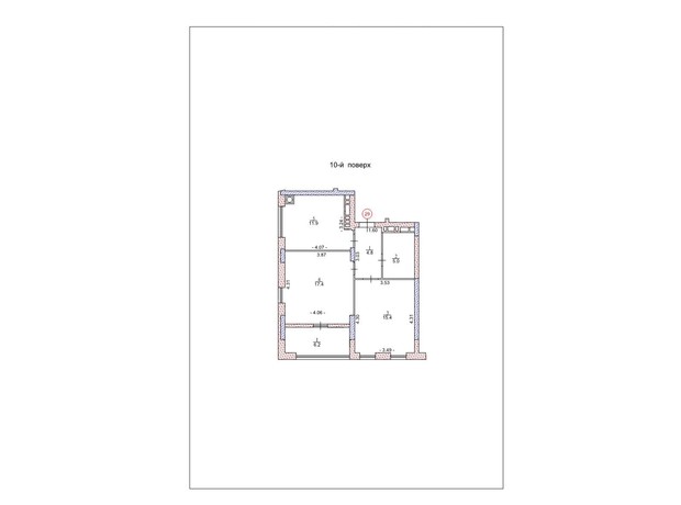 ЖК Адамант: планування 2-кімнатної квартири 60.7 м²