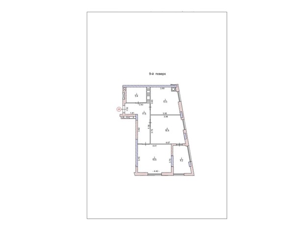 ЖК Адамант: планировка 2-комнатной квартиры 71.4 м²