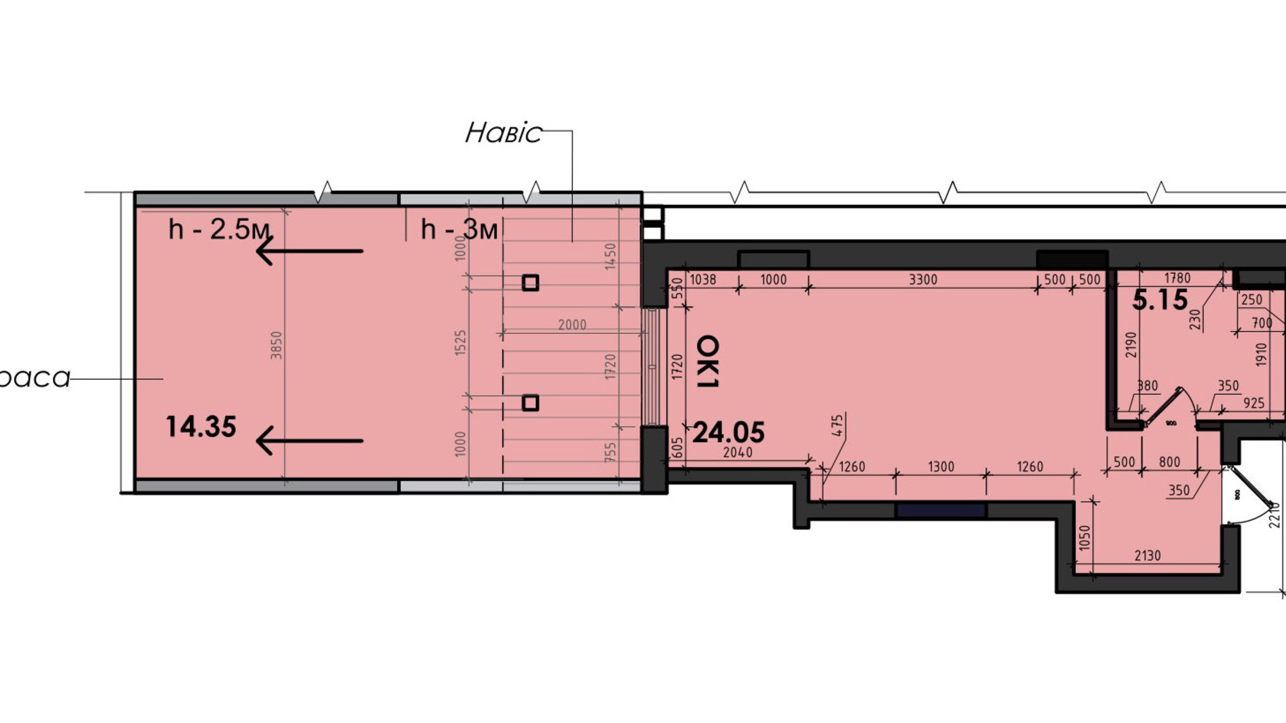 Планування апартаментів в ЖК Avinion 43.6 м², фото 550612