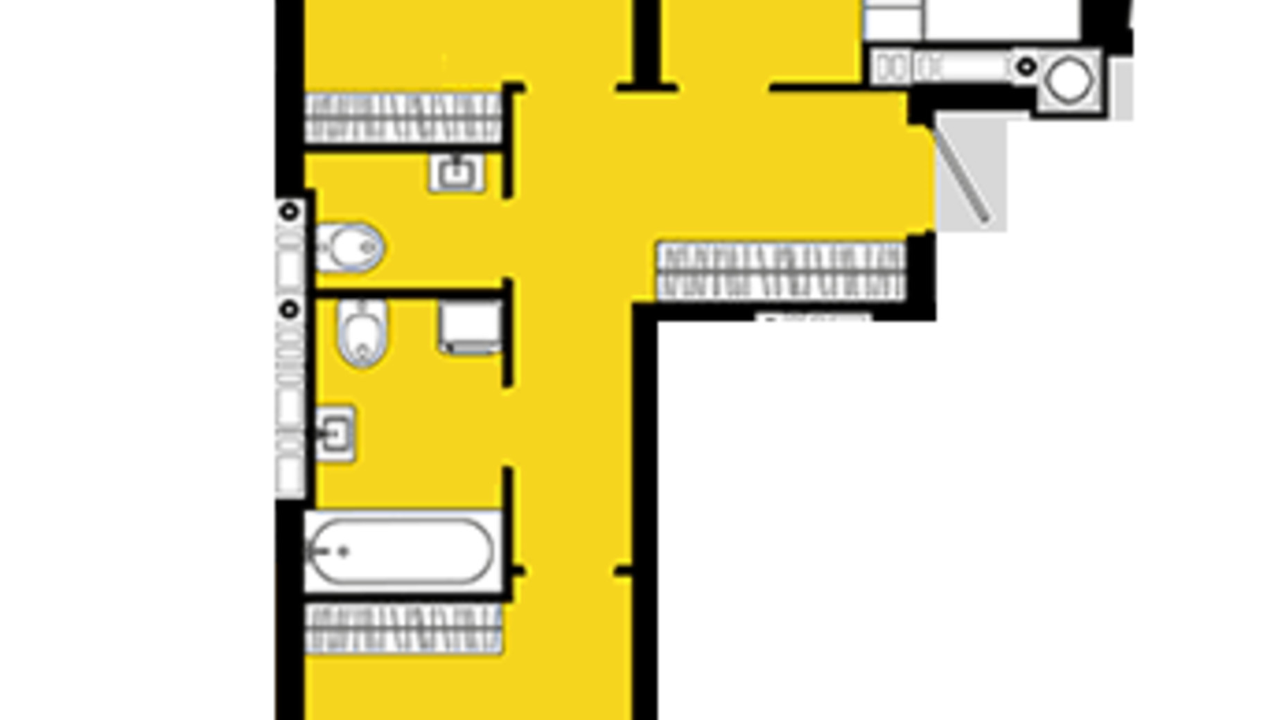 Планировка 2-комнатной квартиры в Жилой квартал Continent 62.1 м², фото 550673