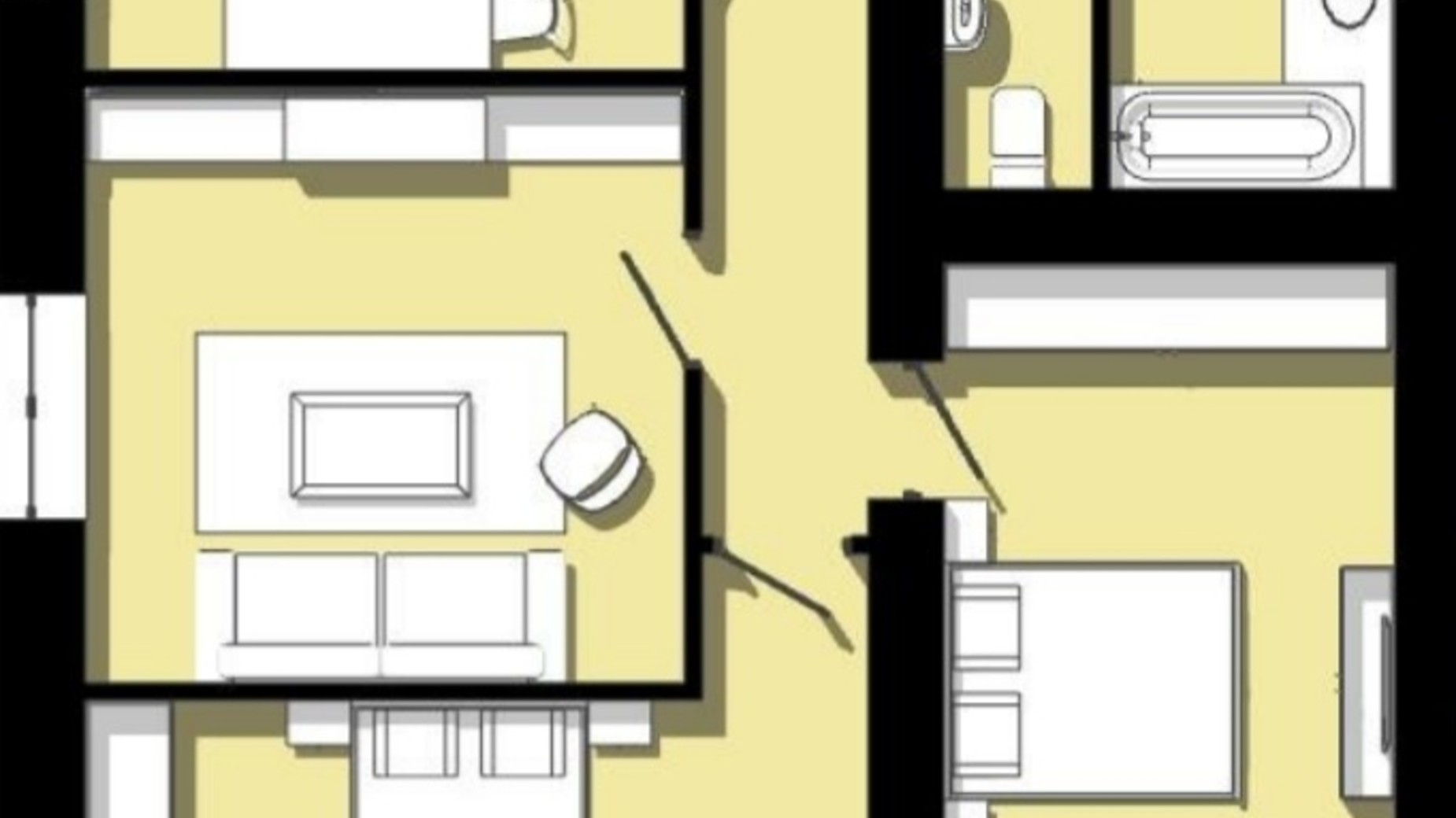 Планування 3-кімнатної квартири в ЖК Новий Світ 81.9 м², фото 550779