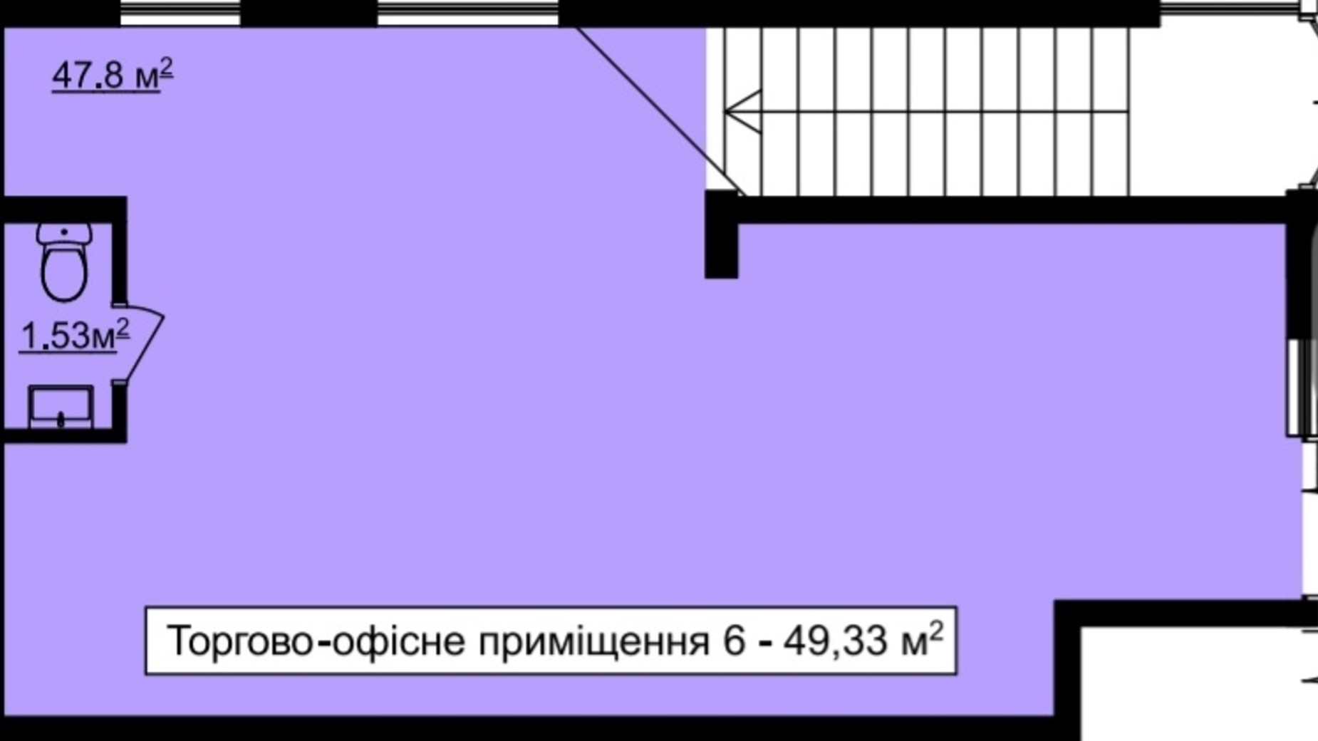 Планировка помещения в ЖК На Острозького 47 м², фото 550792