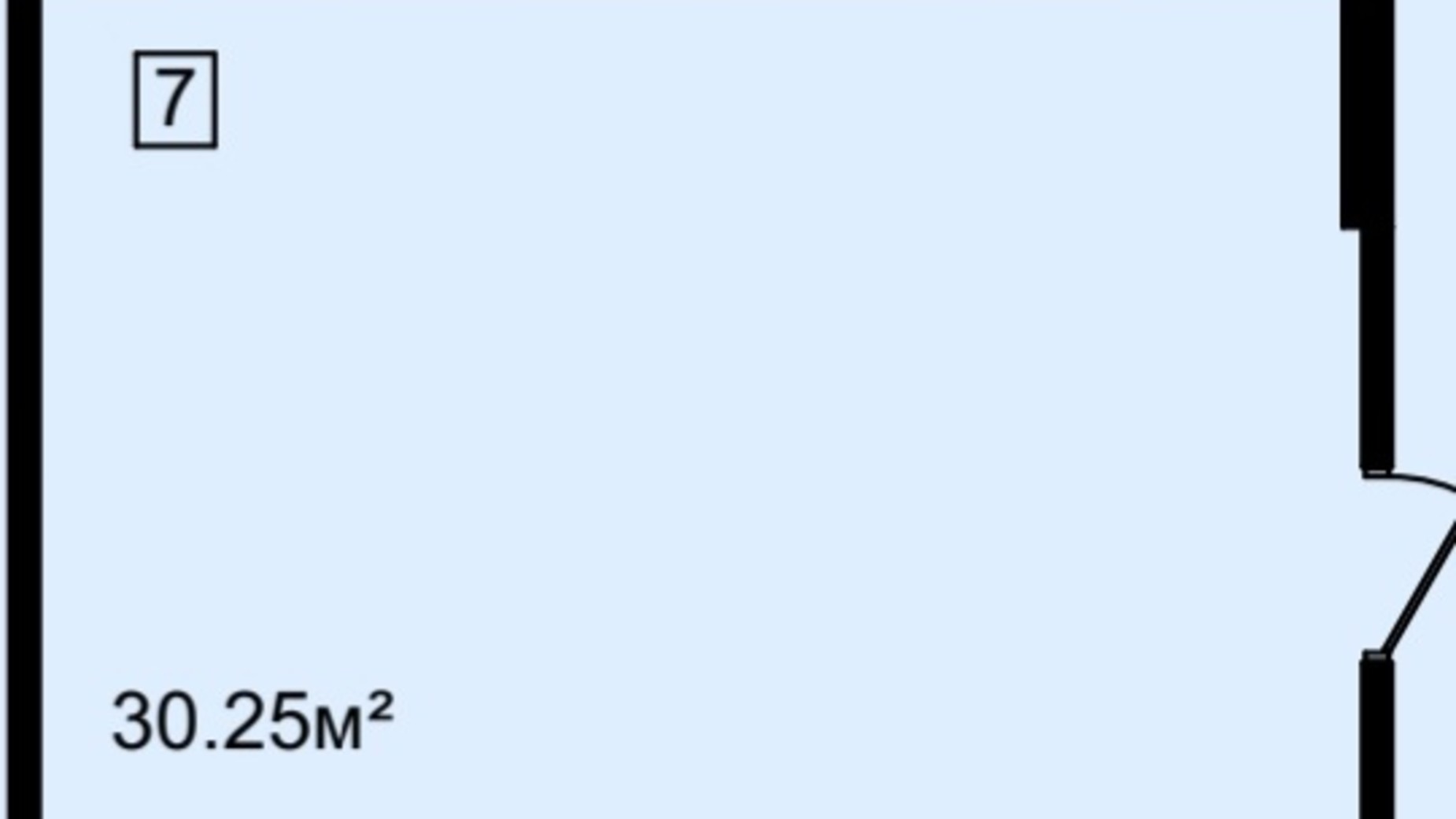 Планування приміщення в ЖК На Острозького 30.25 м², фото 550813