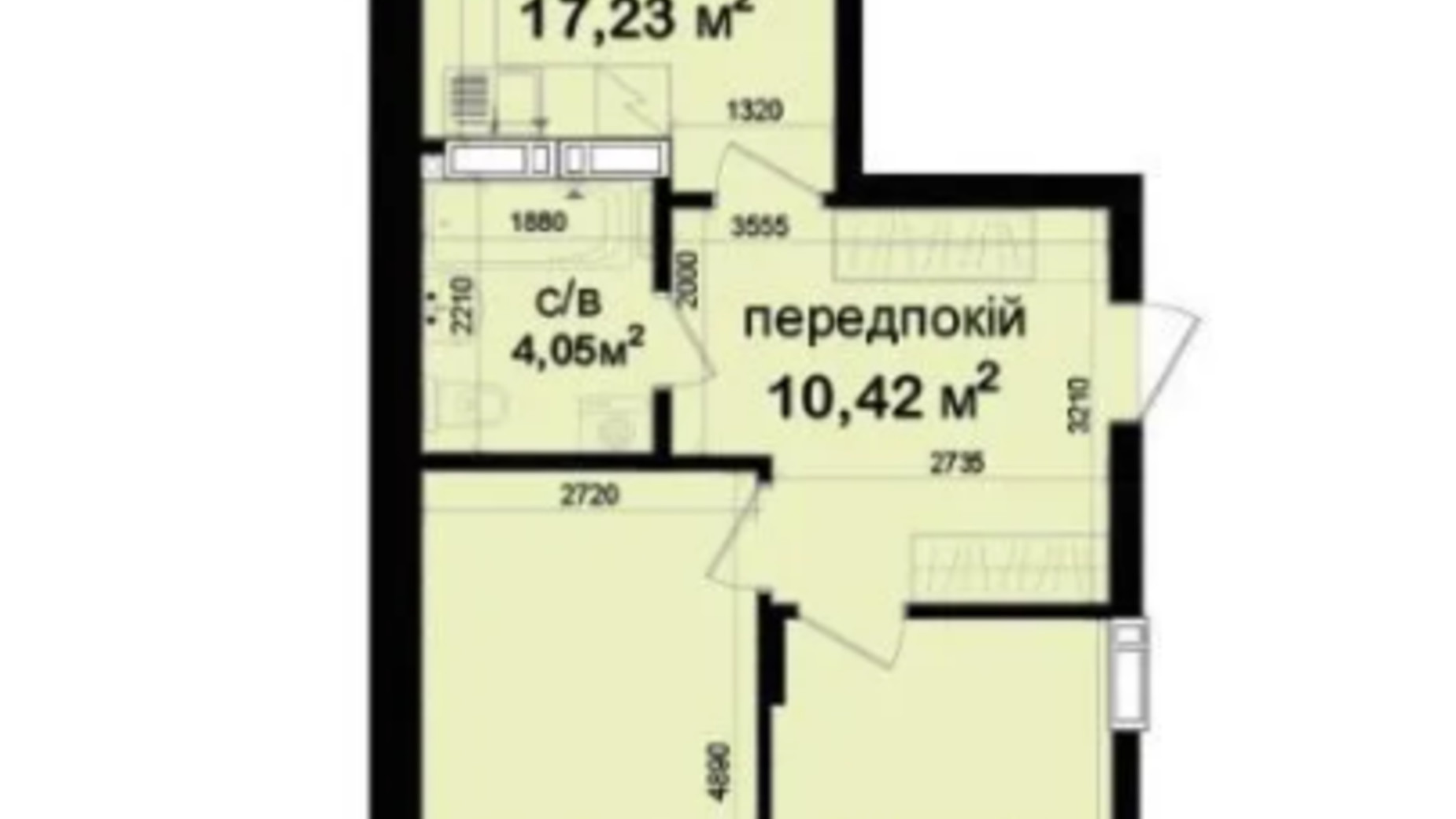 Планировка 2-комнатной квартиры в ЖК Кришталеві джерела 60.53 м², фото 551089