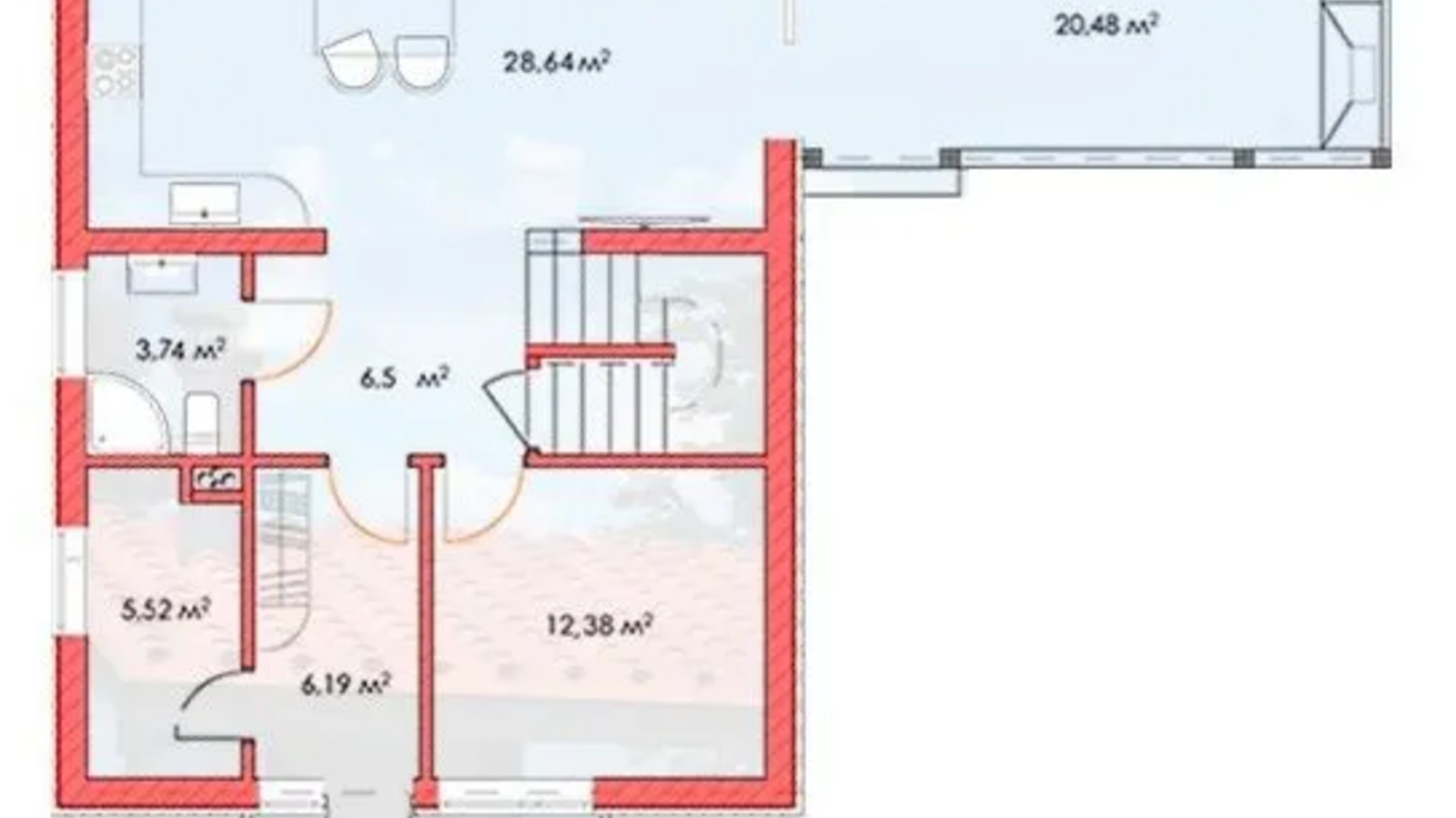 Планировка коттеджа в КГ Баварский Квартал 168 м², фото 551098