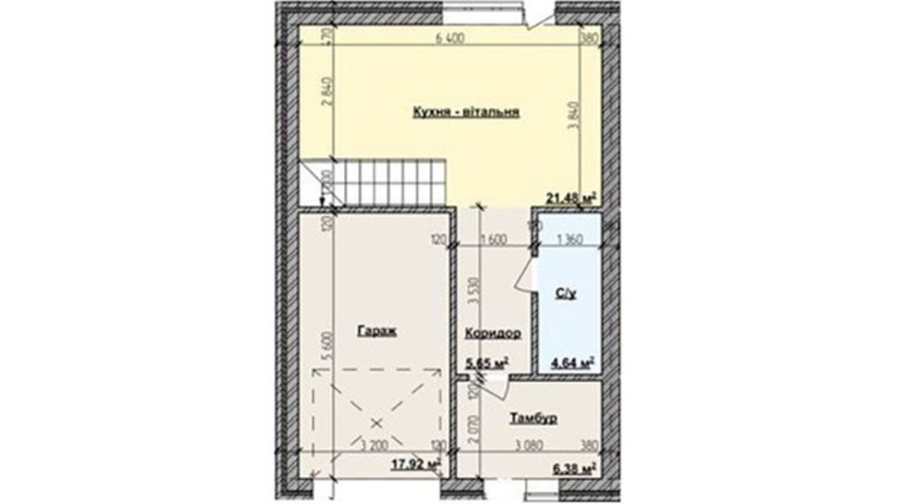 Планування таунхауса в Таунхаус Vygovskii Village 130 м², фото 551685