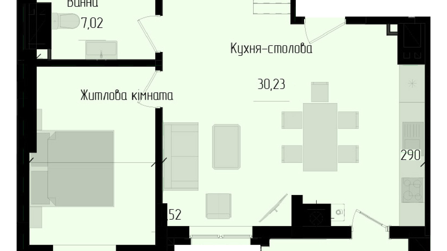 Планировка много­уровневой квартиры в ЖК Научный 111.33 м², фото 551785