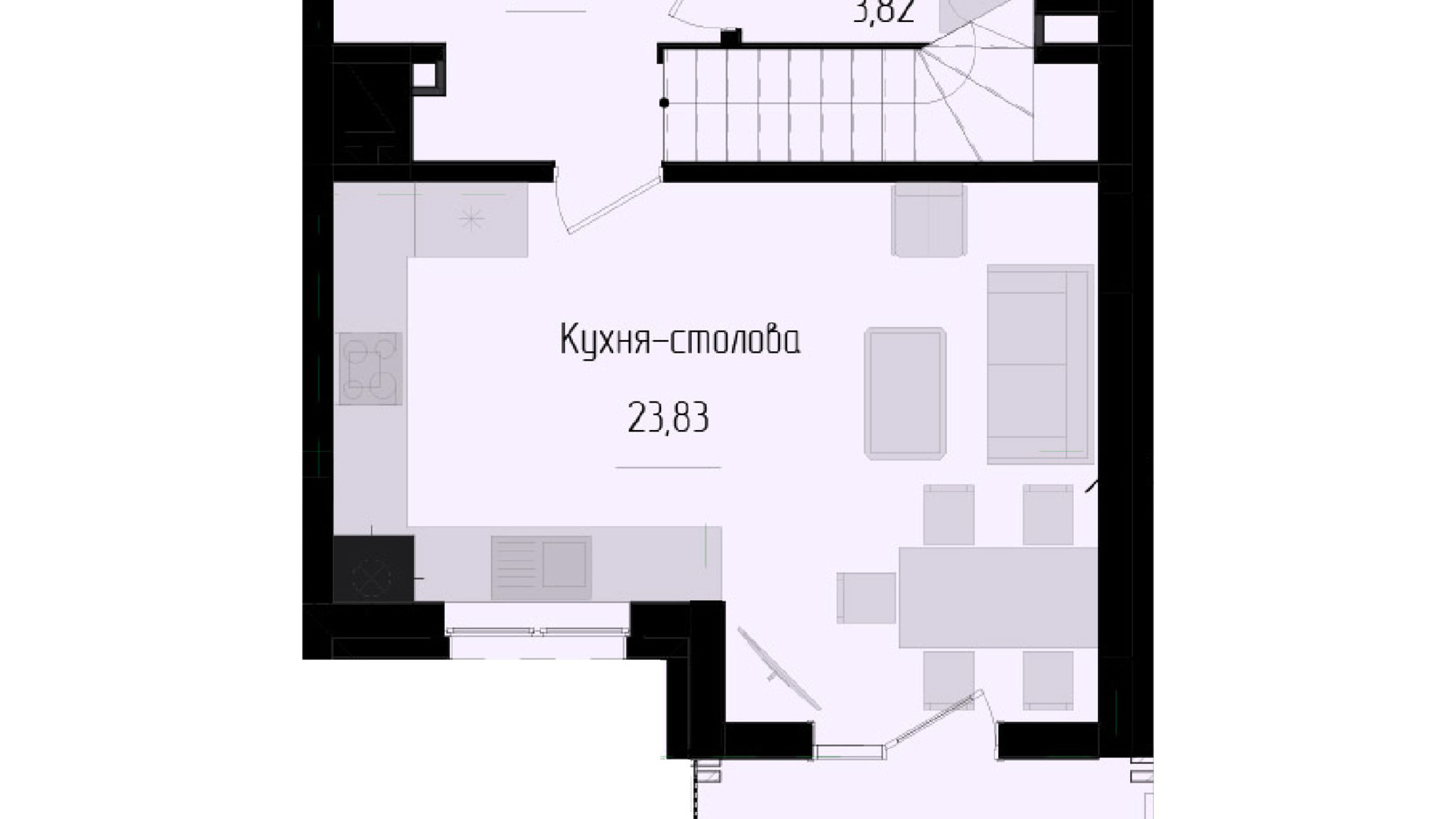 Планировка много­уровневой квартиры в ЖК Научный 99.05 м², фото 551811