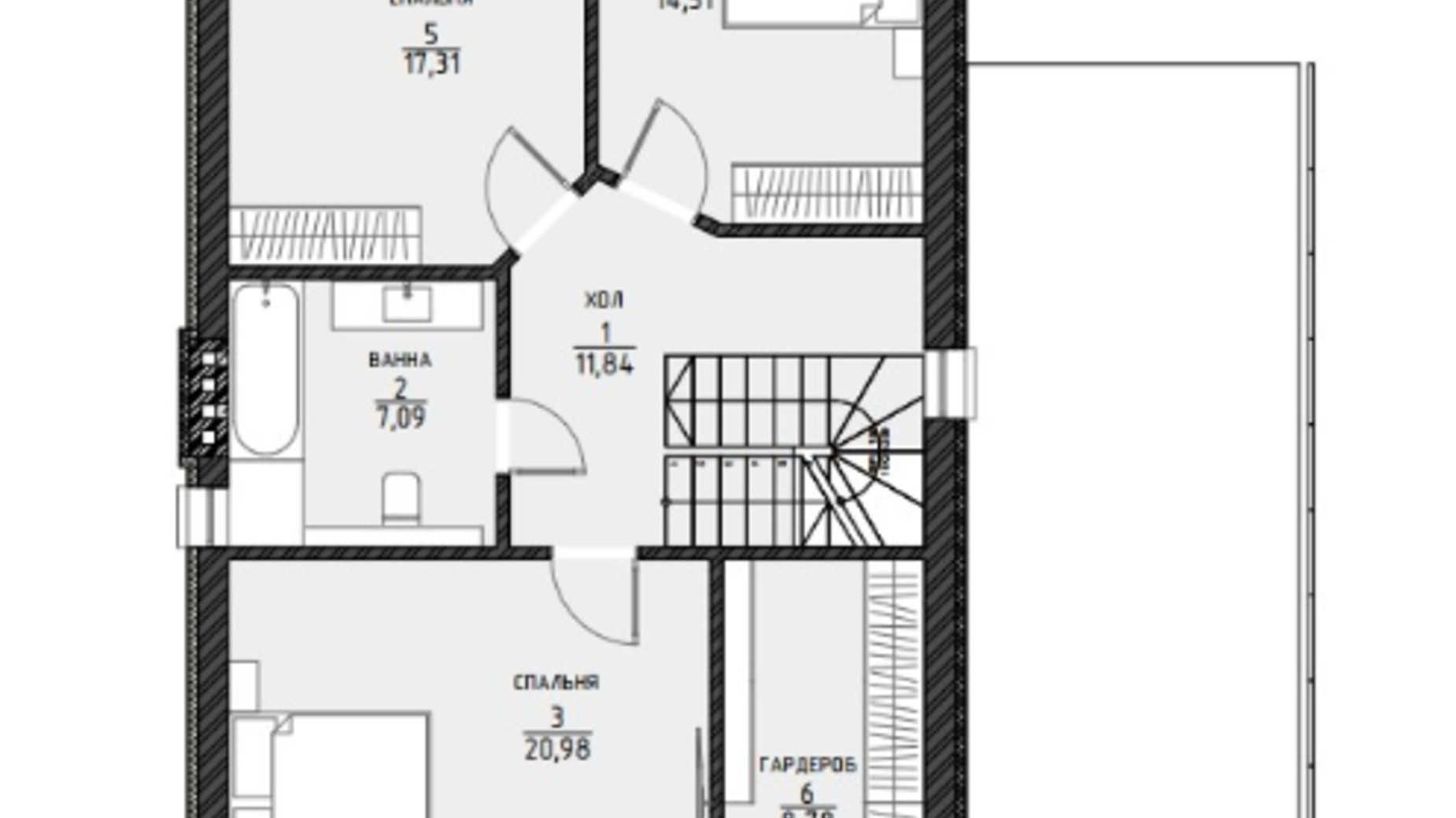 Планування котеджу в КМ BritanHouse 227 м², фото 551957