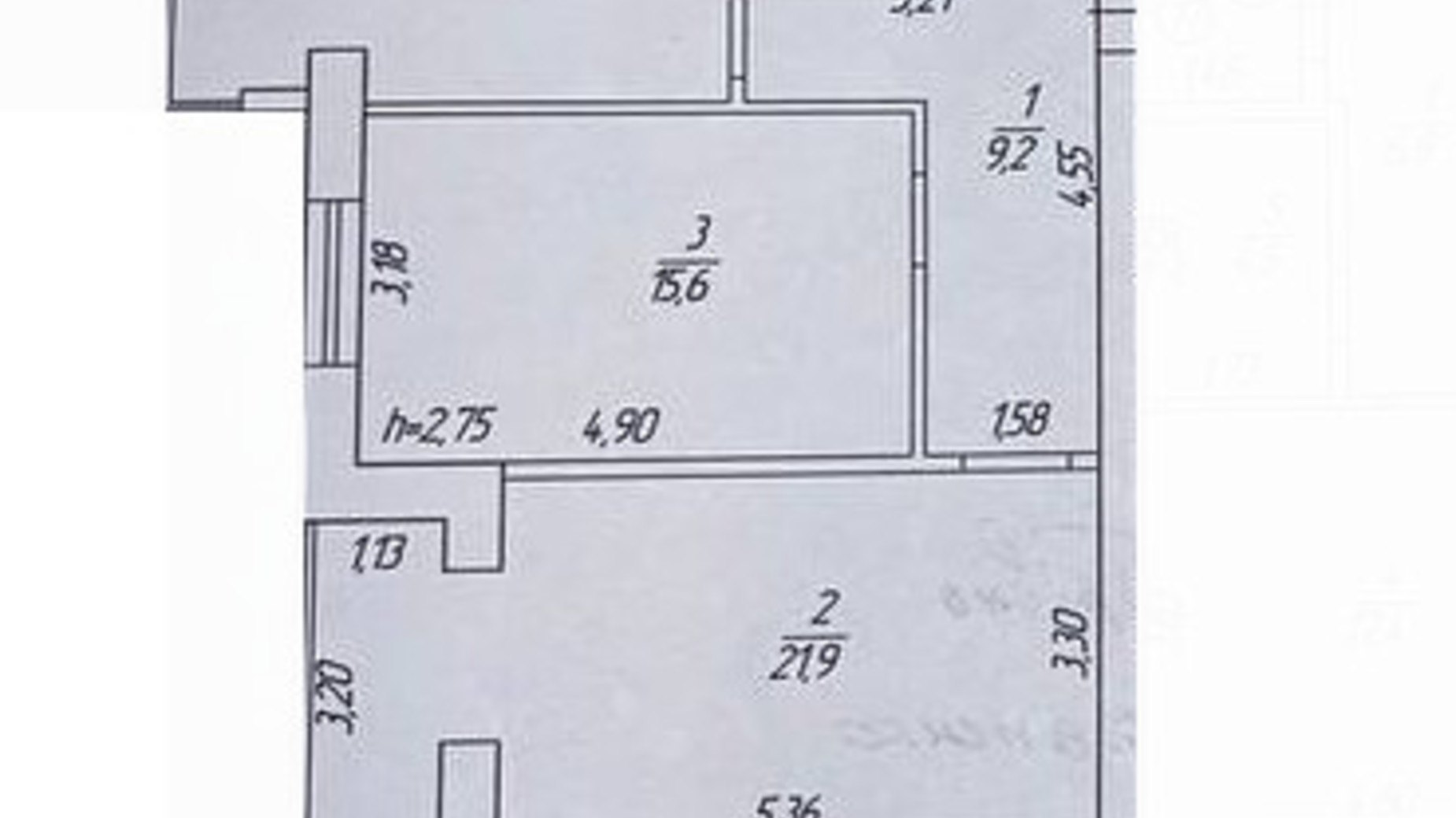 Планування 1-кімнатної квартири в ЖК вул. Костянтиновича, 16 44.1 м², фото 552489