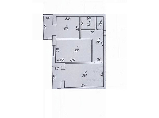 ЖК вул. Костянтиновича, 16: планування 1-кімнатної квартири 44.1 м²