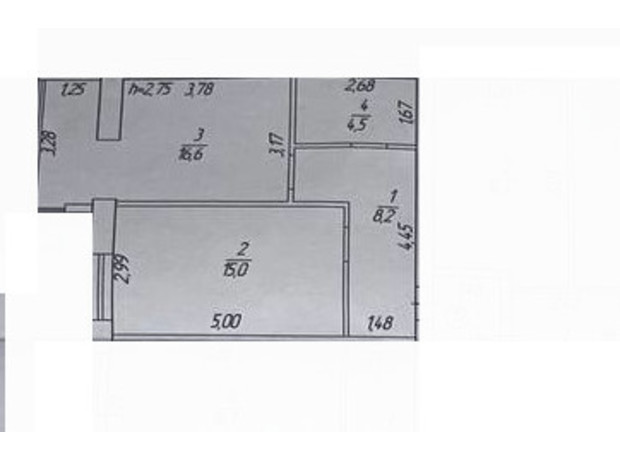 ЖК ул. Константиновича, 16: планировка 2-комнатной квартиры 67.5 м²