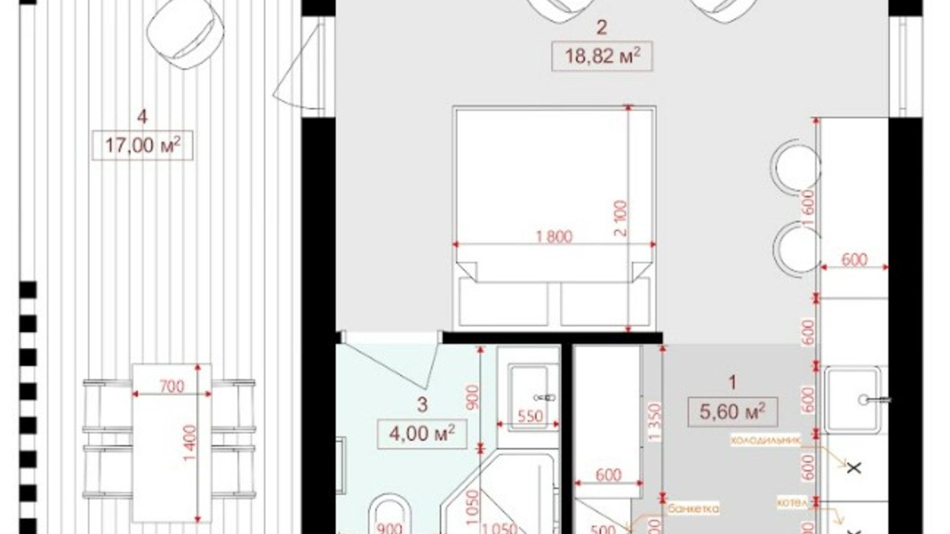 Планировка коттеджа в КГ Марион 33.5 м², фото 552597