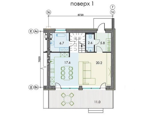 Таунхаус Forest hill: планування 4-кімнатної квартири 162 м²