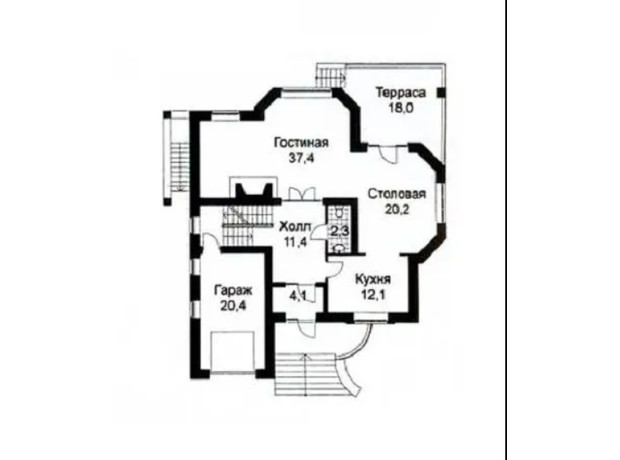 КГ Feofania Cottage: планировка 5-комнатной квартиры 315 м²