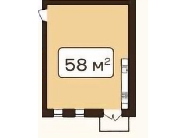 ЖК Status Residence : планування 1-кімнатної квартири 55 м²