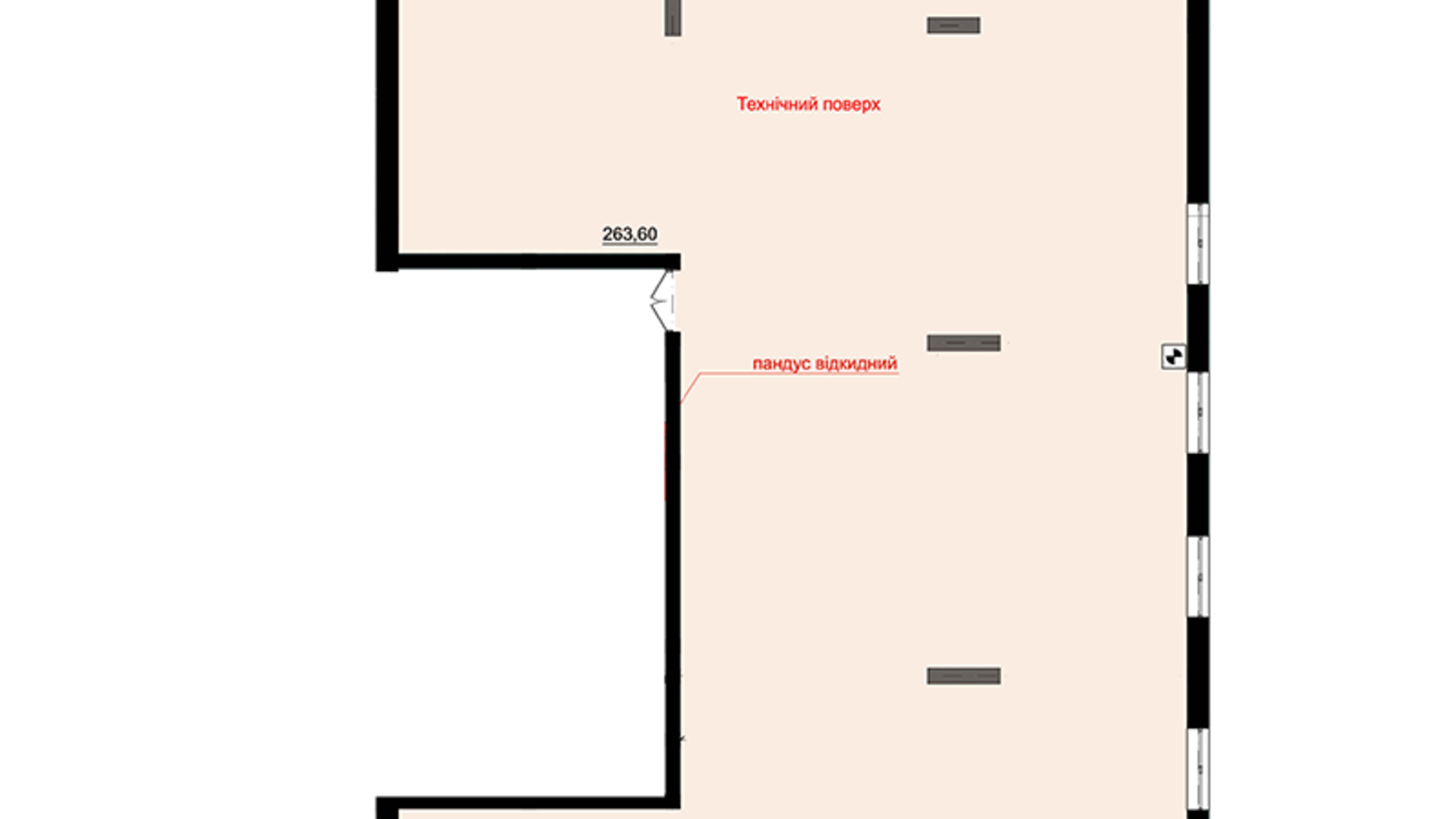 Планировка торгового помещения в ЖК Зелені Пагорби 263.6 м², фото 554971