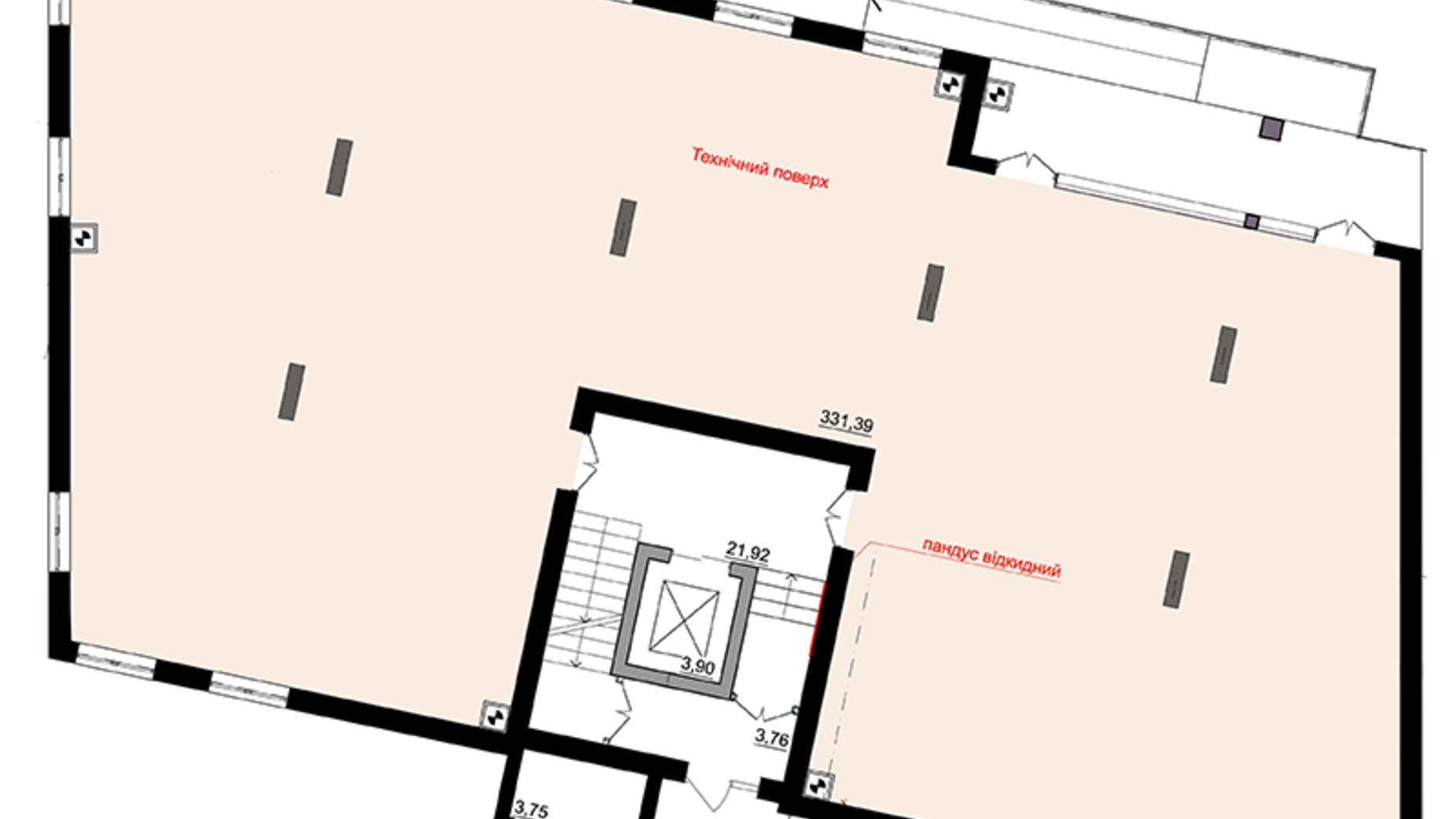 Планировка торгового помещения в ЖК Зелені Пагорби 331.39 м², фото 554972