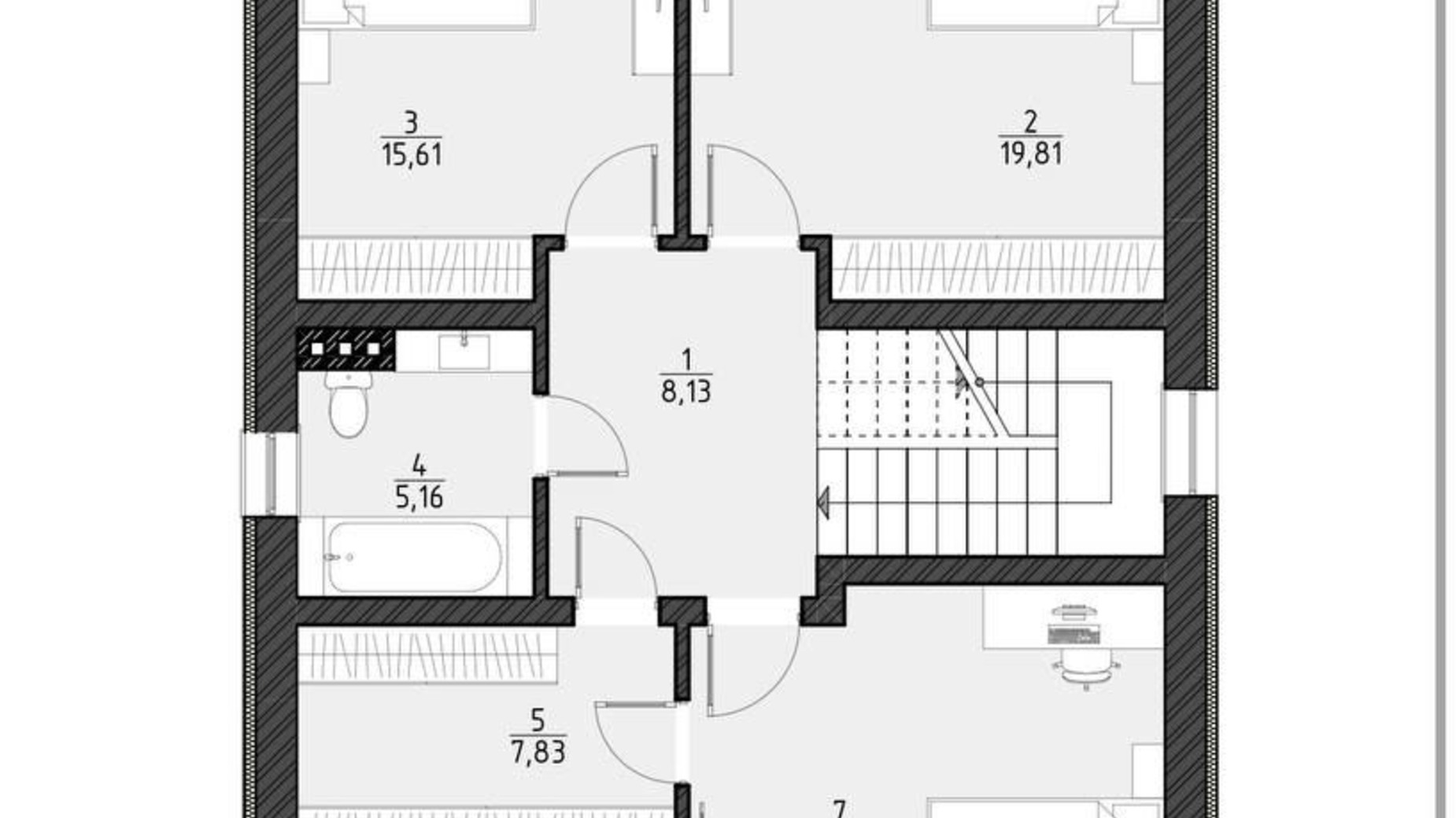 Планування котеджу в КМ Щастя  200 м², фото 555034